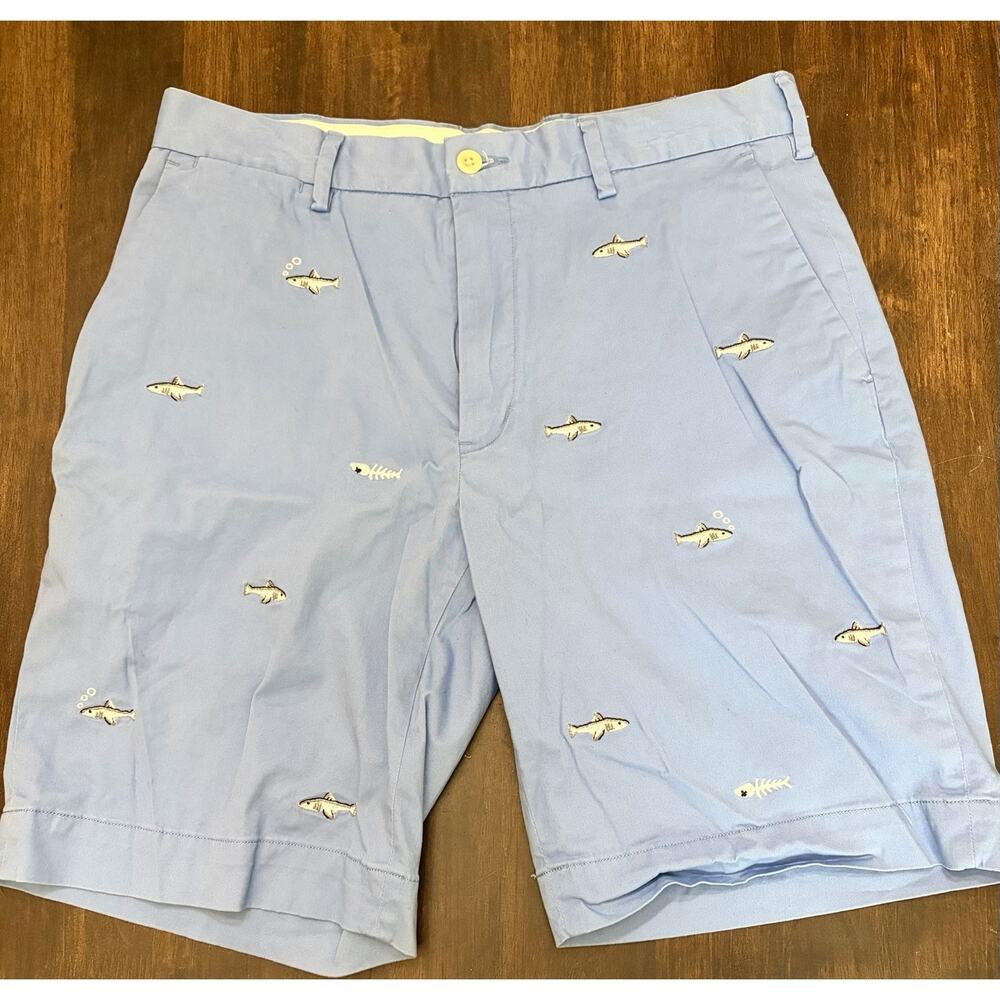 Polo Ralph Lauren Shorts Mens 31 Embroidered Shark Stretch Classic Fit Preppy